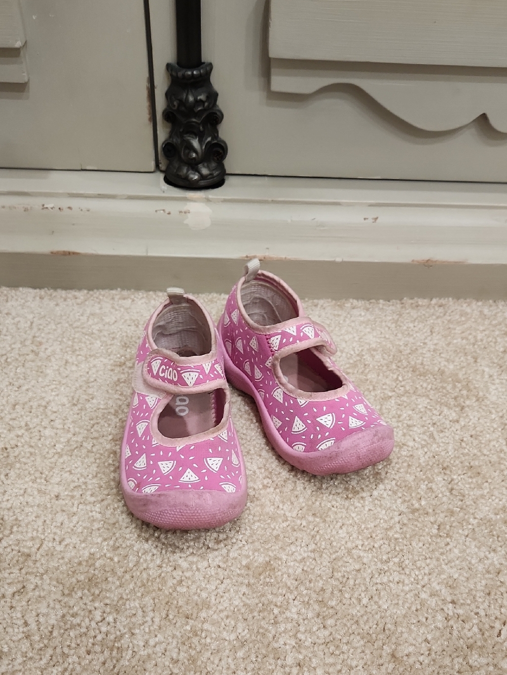 Ciao Girls Pink Watermelon Print Mary Jane Kids Beach Shoes Size EU 25/ US 9